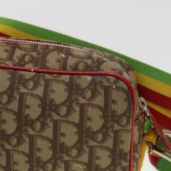 Christian Dior Trotter Canvas Shoulder Bag Rasta Color Brown Auth rd4643 - Picture 3 of 16